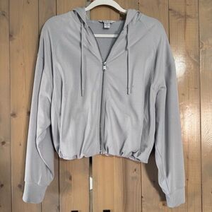 Athleta bubble hem zip up jacket